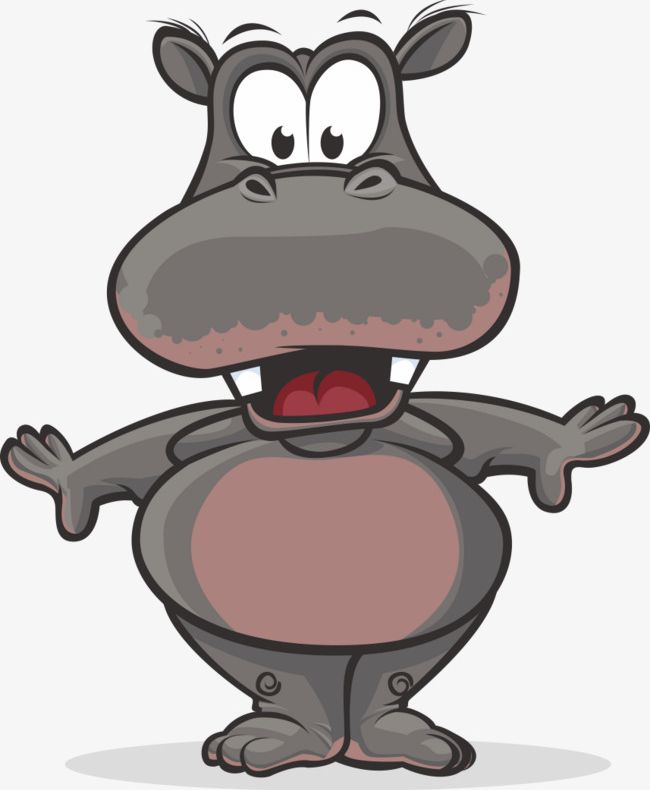 Grey Hippo PNG, Clipart, Animal, Gray, Grey Clipart, Hand, Hand Painted Free PNG Download
