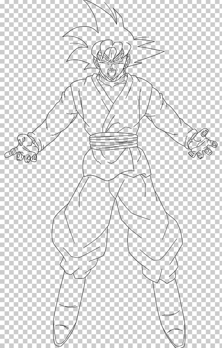 Goku Gohan Trunks Vegeta Sketch PNG, Clipart, Angle, Arm, Bed Drawing, Black And White, Cartoon Free PNG Download