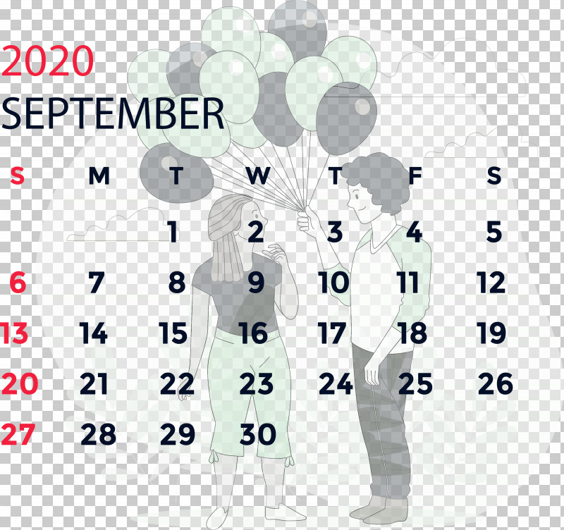 September 2020 Calendar September 2020 Printable Calendar PNG, Clipart, 2019, Calendar System, Calendar Year, December, January Free PNG Download