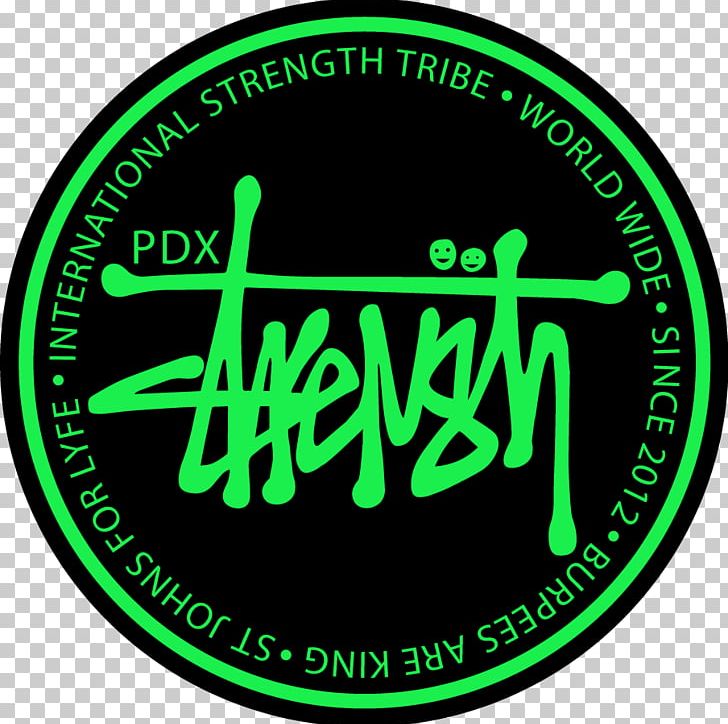 PDXstrength Logo Stüssy Sticker Brand PNG, Clipart, Adidas, Area, Brand, Bumper Sticker, Green Free PNG Download