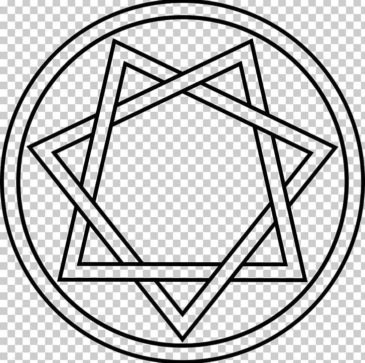 Heptagram PNG, Clipart, Angle, Area, Black And White, Circle, Computer Icons Free PNG Download