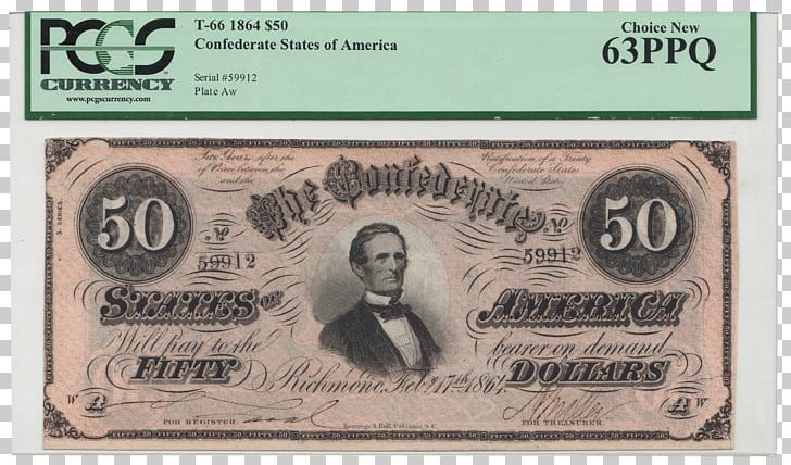 Confederate States Of America Confederate States Dollar Banknote Money Currency PNG, Clipart, American Civil War, Auction, Banknote, Bullion, Cash Free PNG Download