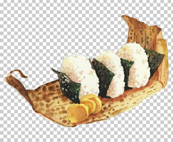 Sushi Japanese Cuisine Onigiri Gimbap Painting PNG, Clipart, Appetizer, Art, Asian Food, Comfort Food, Commodity Free PNG Download