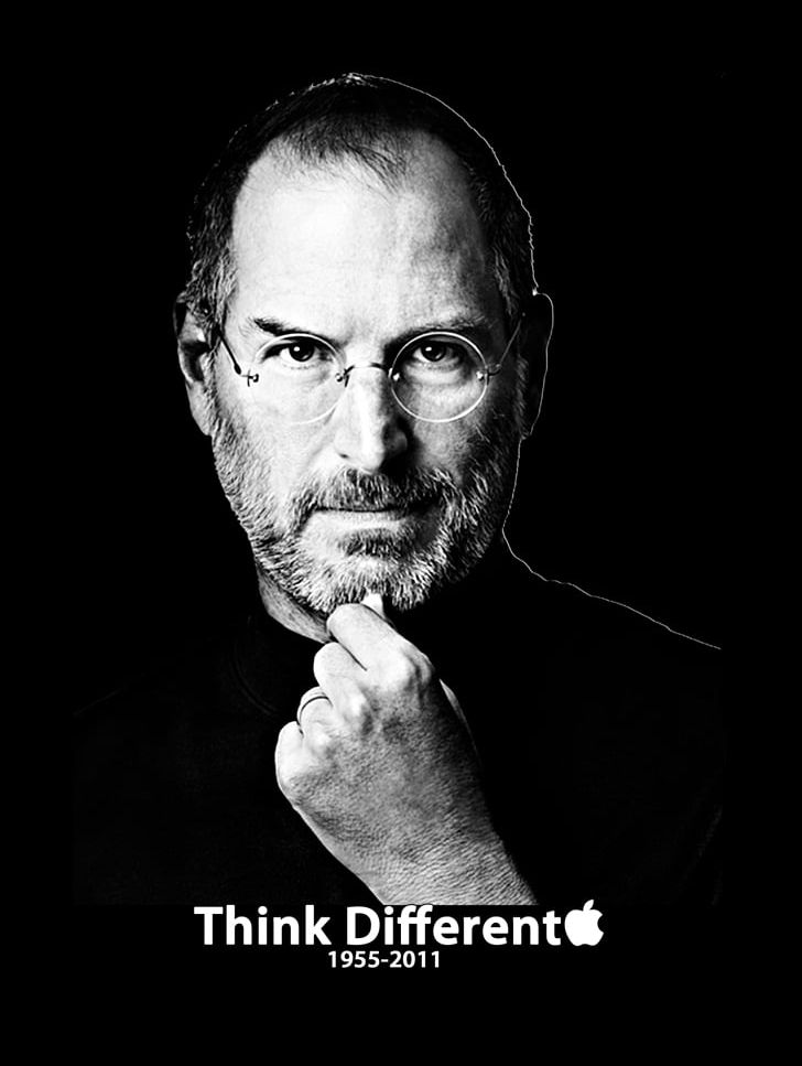 Steve Jobs IPod Shuffle Apple Think Different Poster PNG, Clipart, Apple Tv, Aspect Ratio, Beard, Black And White, Celebrities Free PNG Download