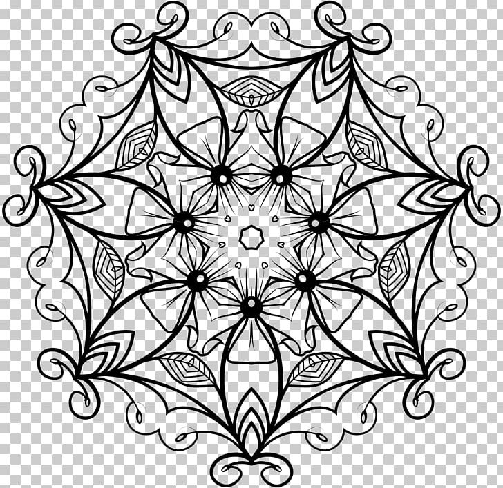 Coloring Book Mandala Drawing Flower PNG, Clipart, Area, Black, Black And White, Bunga, Circle Free PNG Download