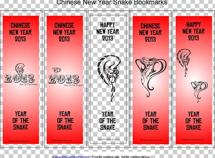 Paper Chinese New Year Snake Bookmark PNG, Clipart,  Free PNG Download