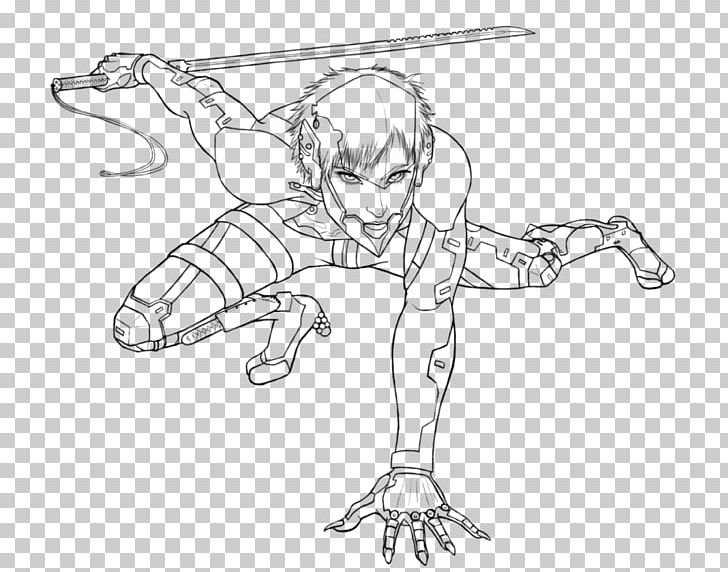 Metal Gear Solid 4: Guns Of The Patriots Raiden Metal Gear Rising: Revengeance Drawing Video Game PNG, Clipart, Angle, Arm, Art, Artwork, Black And White Free PNG Download