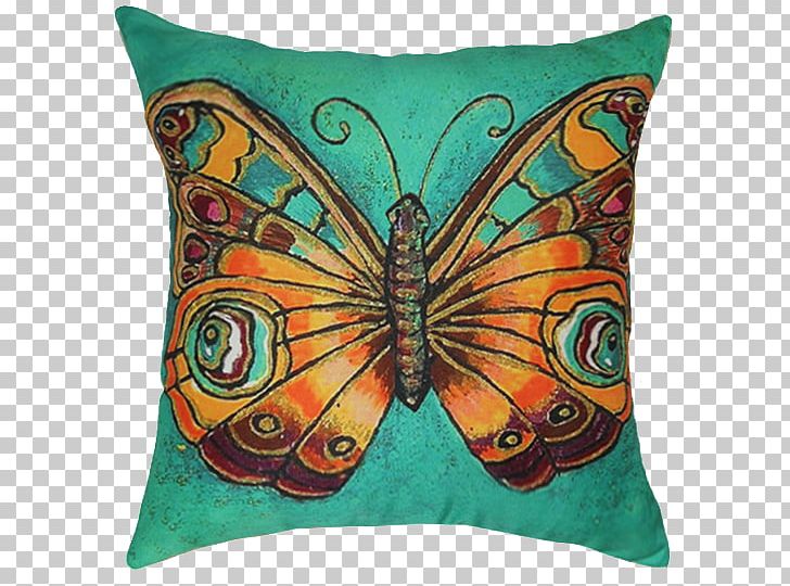 Cushion Throw Pillow Monarch Butterfly Couch PNG, Clipart, Brush Footed Butterfly, Cotton, Couch, Cushion, Dakimakura Free PNG Download