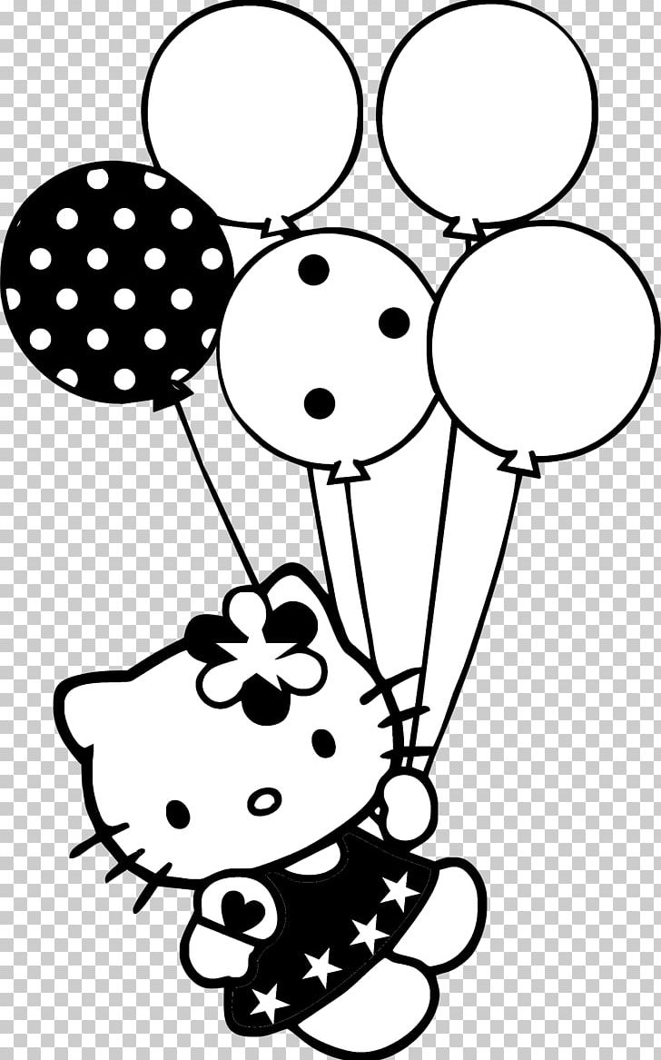 Hello Kitty Toy Balloon Birthday Party PNG, Clipart, Balloon, Birthday, Black, Black And White, Coloring Book Free PNG Download