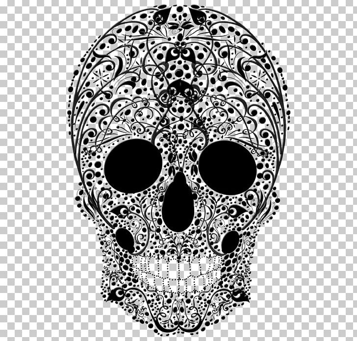 Skull White Headgear Black Font PNG, Clipart, Black, Black And White, Bone, Cafepress, Flower Free PNG Download