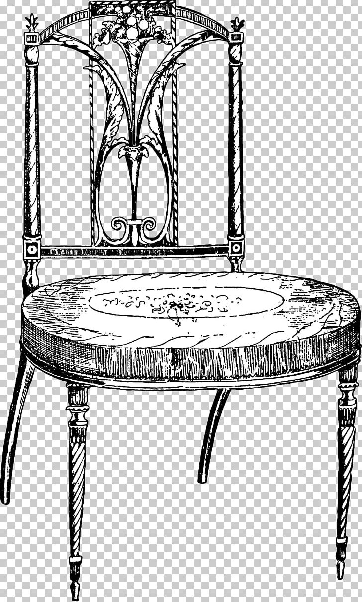 Table Chair Pattern PNG, Clipart, Black And White, Chair, End Table, Furniture, Line Free PNG Download