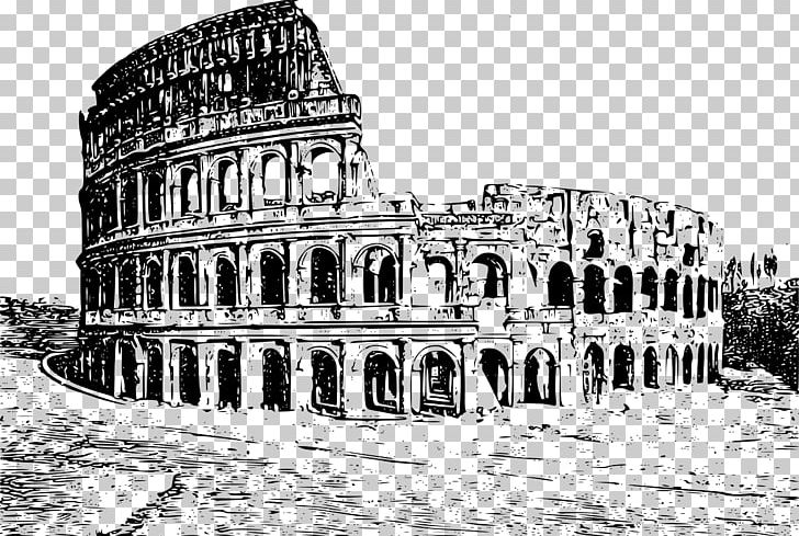 Colosseum Historic Centre Of Rome Drawing Landmark PNG, Clipart, Ancient History, Ancient Roman Architecture, Ancient Rome, Arch, Black And White Free PNG Download