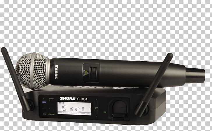 Shure SM58 Microphone Shure GLXD24/SM58 Shure BETA 87A PNG, Clipart, Audio, Audio Equipment, Hardware, Microphone, Radio Receiver Free PNG Download