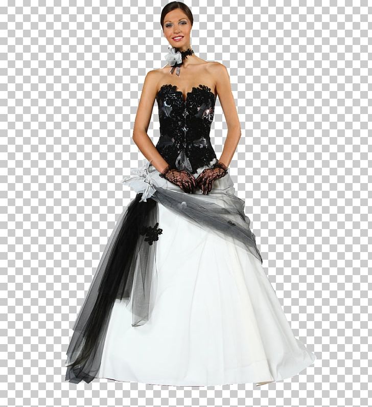Wedding Dress White Bustier Evening Gown PNG, Clipart, Black, Black And White, Bridal Clothing, Bridal Party Dress, Bride Free PNG Download