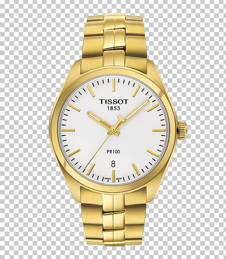 Tissot PR 100 Chronograph Watch Gold Bracelet PNG, Clipart, Accessories, Bracelet, Brand, Chronograph, Colored Gold Free PNG Download