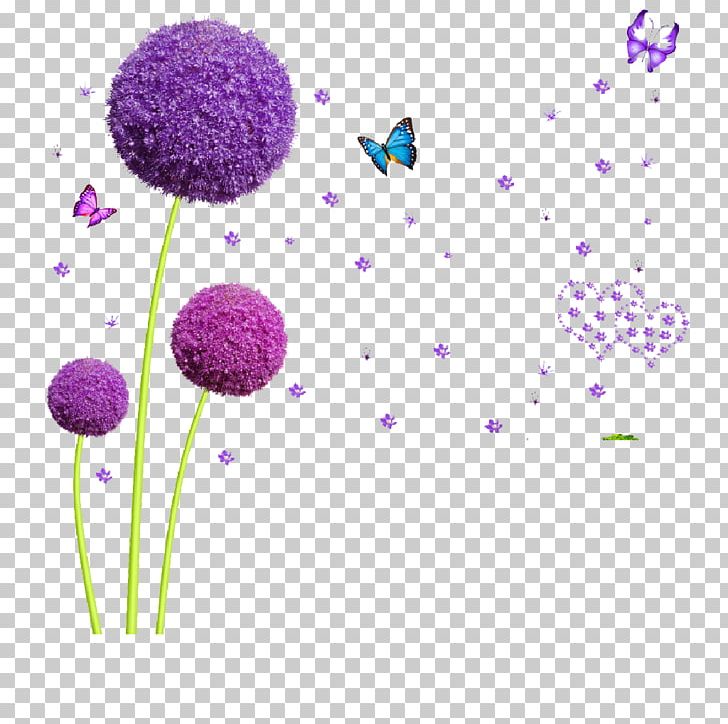 Common Dandelion Purple Euclidean PNG, Clipart, Butterfly, Common Dandelion, Creative Ads, Creative Artwork, Creative Background Free PNG Download