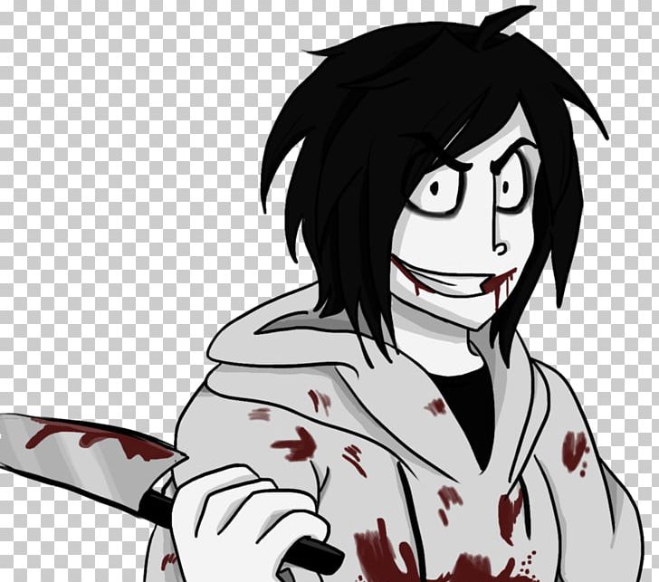 Creepypasta Slenderman Jeff The Killer Fandom Video PNG, Clipart, Anime, Artwork, Black And White, Black Hair, Brony Free PNG Download