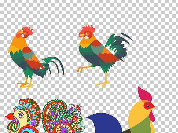 Rooster Chicken Chinese New Year PNG, Clipart, Adobe Illustrator, Animals, Art, Beak, Bird Free PNG Download