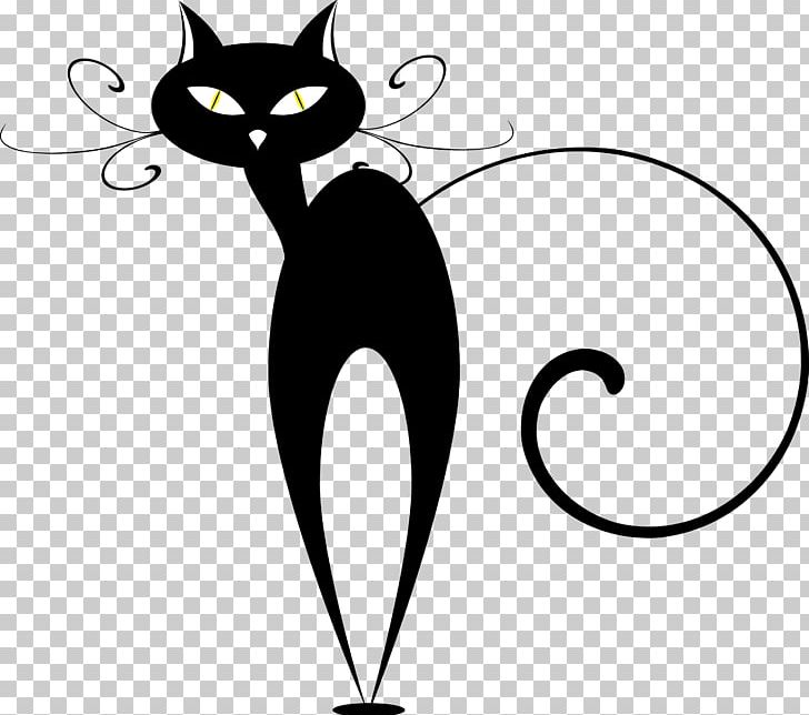 Black Cat Kitten PNG, Clipart, Animals, Art, Artwork, Black, Black And White Free PNG Download