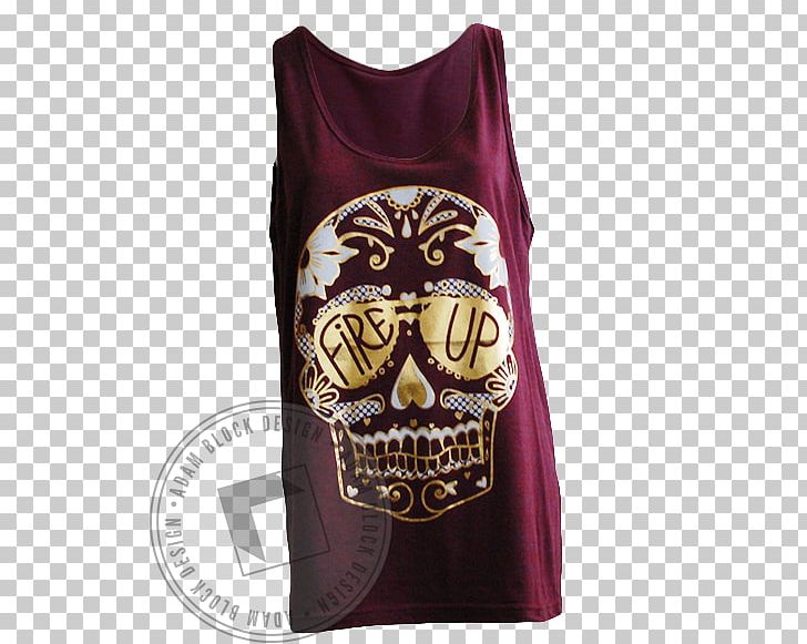 Gilets T-shirt Skull Sleeve Maroon PNG, Clipart, Brand, Gilets, Maroon, Outerwear, Skull Free PNG Download