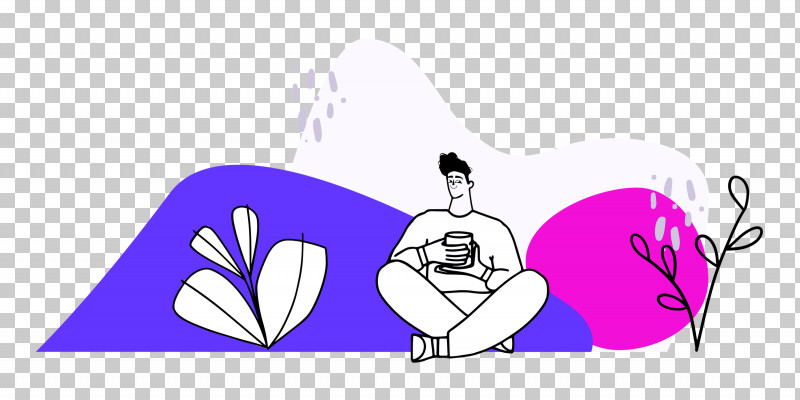 Person Sitting With Plants PNG, Clipart, Cartoon, Heart, Hm, Lavender, Line Free PNG Download