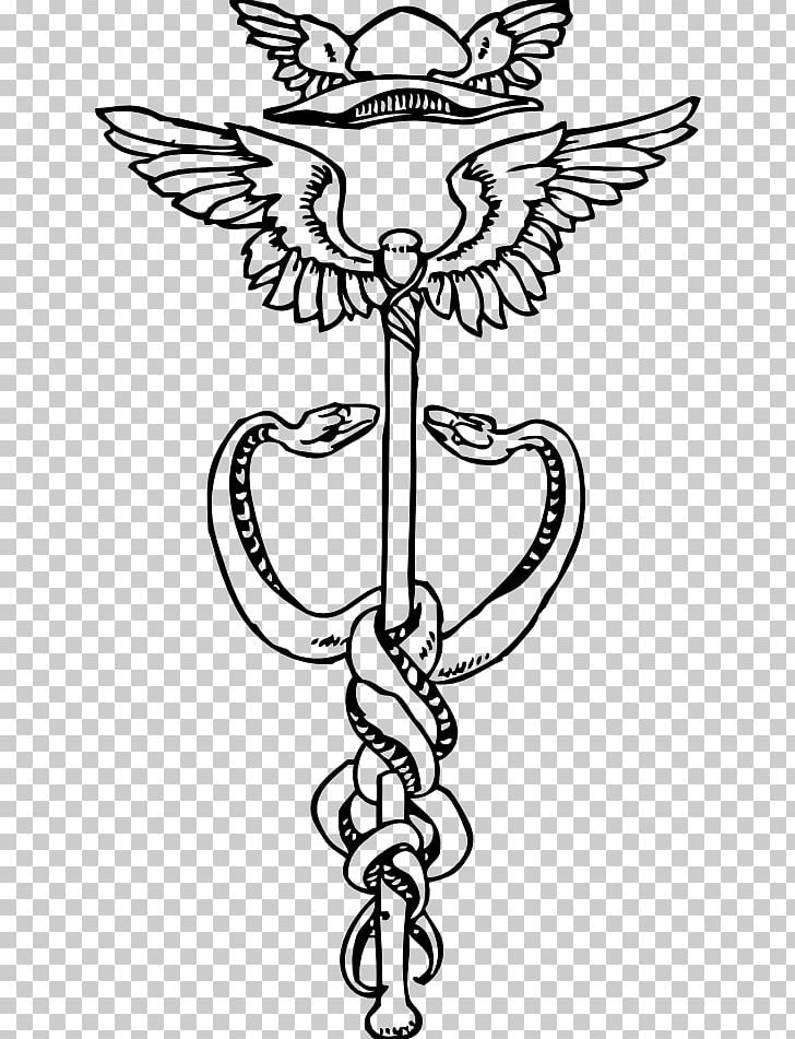 Staff Of Hermes Caduceus As A Symbol Of Medicine PNG, Clipart, Aesculapian Snake, Art, Artwork, Black And White, Caduceus Free PNG Download
