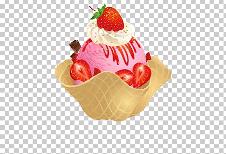 Strawberry Ice Cream Sundae Ice Cream Cones Cupcake PNG, Clipart, Cake, Chocolate Ice Cream, Cream, Cup, Cupcake Free PNG Download