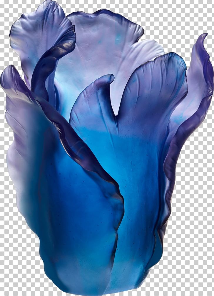 Daum Tulip Vase Glass Art PNG, Clipart, Art, Artifact, Blue, Bristol Blue Glass, Cobalt Blue Free PNG Download