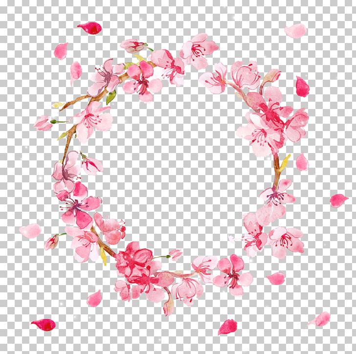 Flower Wreath Cherry Blossom Stock Photography PNG, Clipart, Blossom, Branch, Cherry Blossom, Floral Design, Flower Free PNG Download