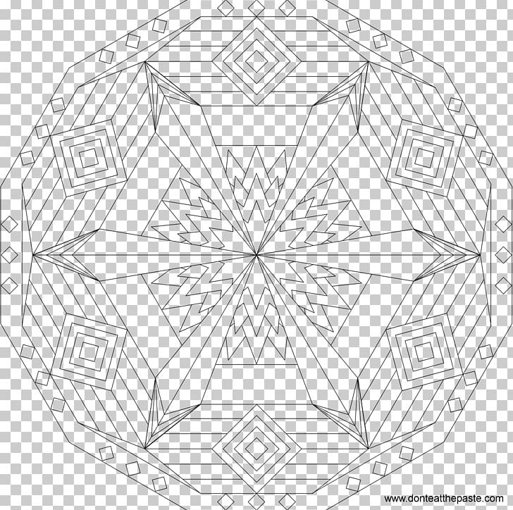 Mandala Coloring Book Ausmalbild Template Geometry PNG, Clipart, Angle, Area, Ausmalbild, Black And White, Child Free PNG Download