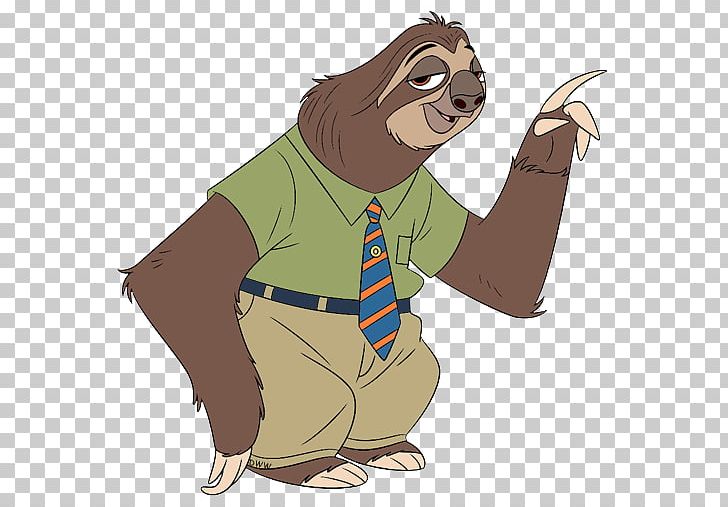 Sloth Nick Wilde Lt. Judy Hopps PNG, Clipart, Art, Carnivoran, Cartoon, Clip Art, Fictional Character Free PNG Download