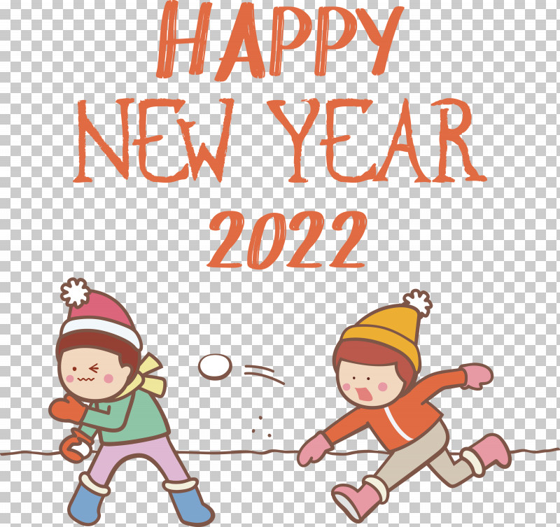 2022 New Year Happy New Year 2022 PNG, Clipart, Behavior, Cartoon, Character, Christmas Day, Happiness Free PNG Download