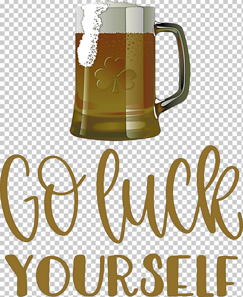 St Patricks Day Saint Patrick Go Luck Yourself PNG, Clipart, Beer Glassware, Coffee, Coffee Cup, Cup, Glass Free PNG Download