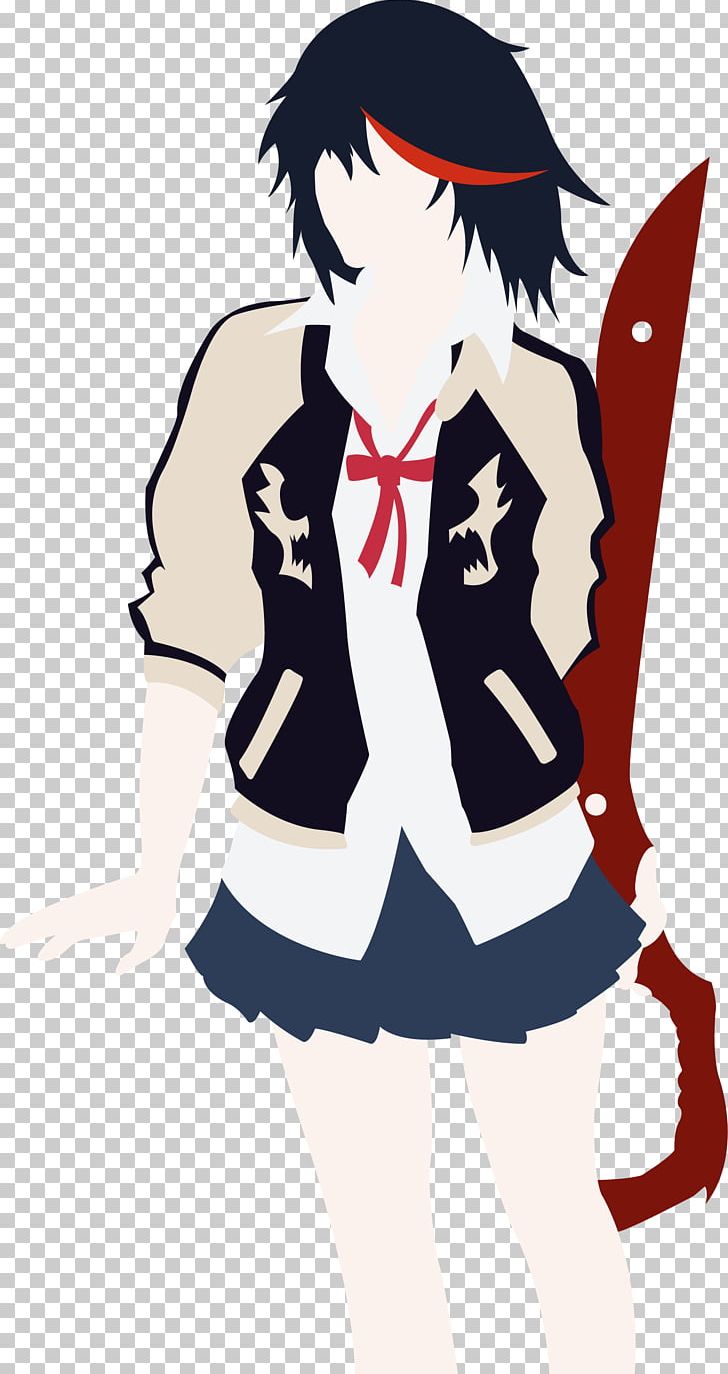 Art Minimalism Ryuko Matoi PNG, Clipart, Anime, Arm, Art, Artwork, Black Hair Free PNG Download