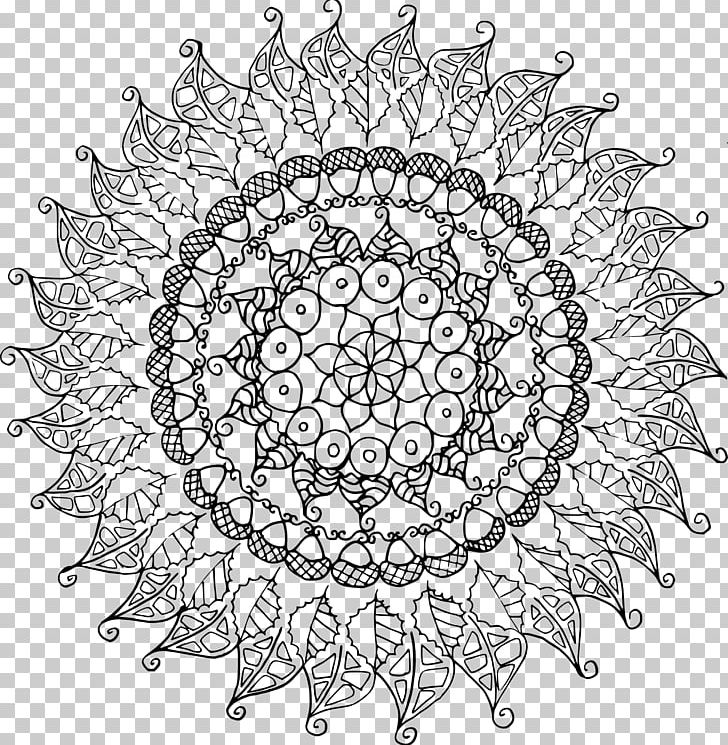 Flowers And Floral Patterns: 60 Full Page Line Drawings Ready For Coloring Coloring Book Mandala PNG, Clipart, Adult, Area, Art Therapy, Black And White, Book Free PNG Download