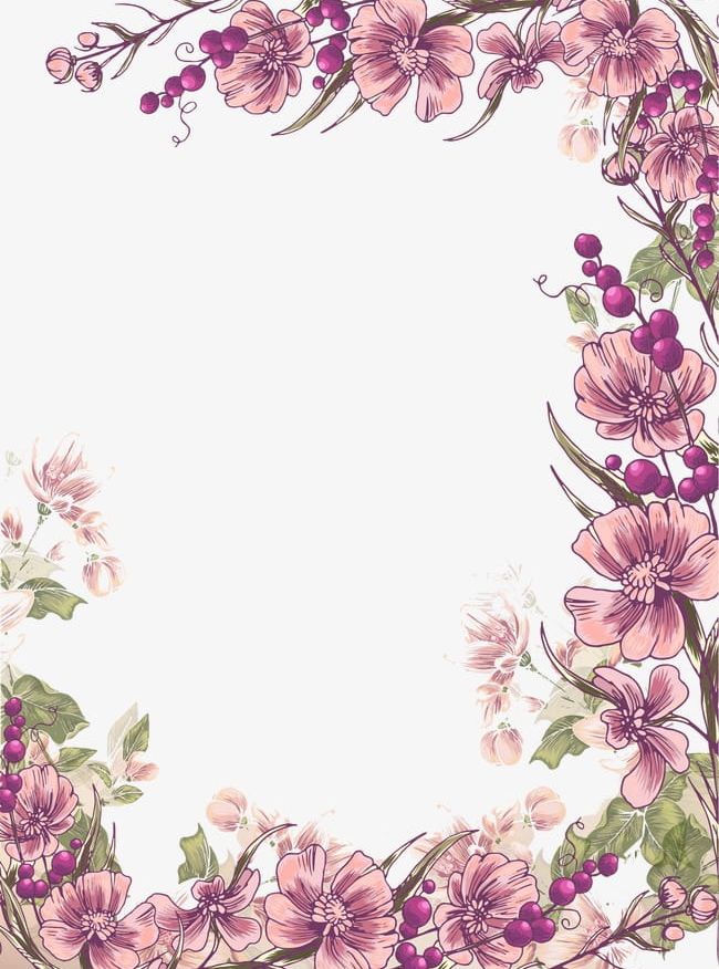 Ink Purple Flowers Border Background PNG, Clipart, Abstract, Background, Backgrounds, Border Clipart, Bouquet Free PNG Download