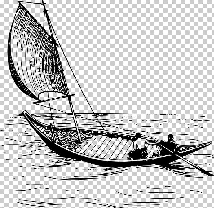 Sailboat Fishing PNG, Clipart, Caravel, Drawing, Line Drawing, Longship, Monochrome Free PNG Download