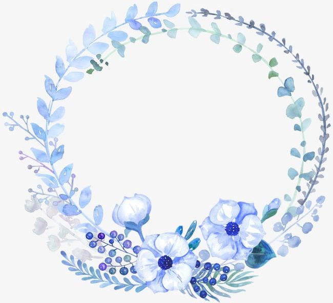 Watercolor Blue Flowers PNG, Clipart, Blue, Blue Clipart, Blue Flowers, Decorative, Decorative Wreath Free PNG Download