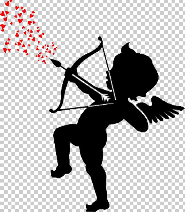 Cupid Valentine's Day PNG, Clipart, Arrow, Art, Artwork, Black And White, Bow And Arrow Free PNG Download