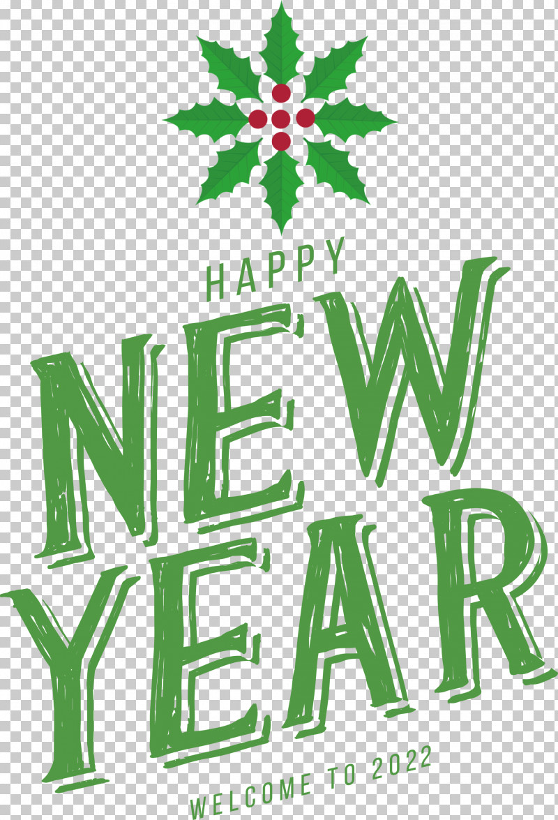 Happy New Year 2022 2022 New Year 2022 PNG, Clipart, Christmas Day, Christmas Tree, Green, Leaf, Line Free PNG Download