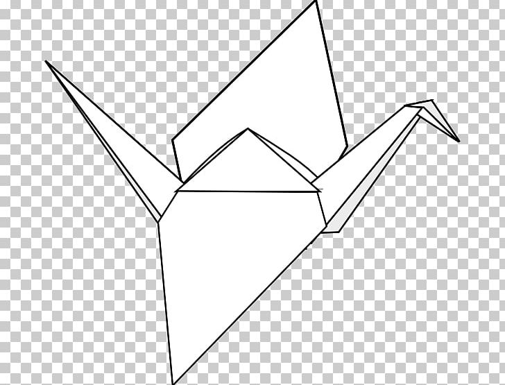 Crane Paper Origami Orizuru PNG, Clipart, Angle, Area, Black And White, Crane, Diagram Free PNG Download