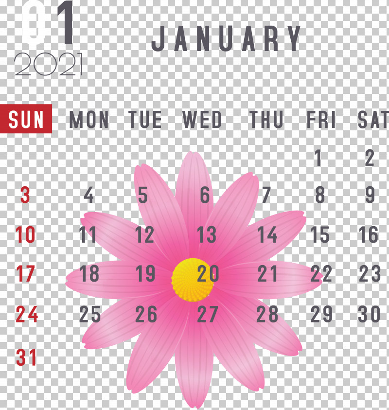 January January 2021 Printable Calendars January Calendar PNG, Clipart, Flower, January, January Calendar, Meter, Petal Free PNG Download