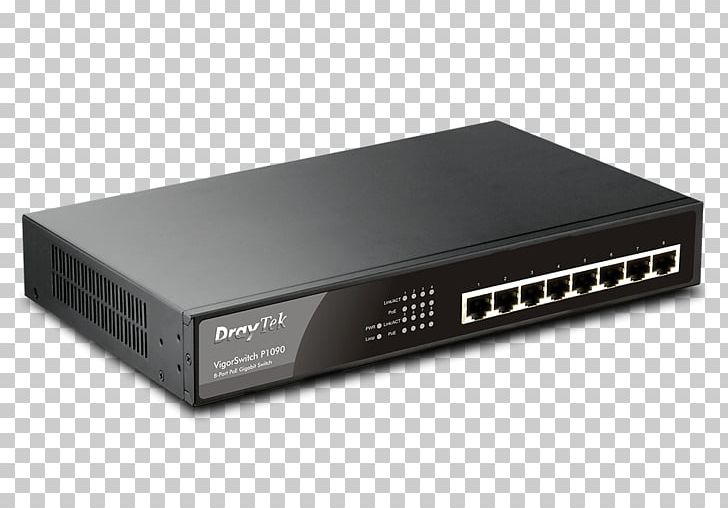 Power Over Ethernet DrayTek Vigor Switch P1090 Network Switch Gigabit Ethernet PNG, Clipart, Computer Network, Draytek, Electronic Component, Electronic Device, Electronics Free PNG Download