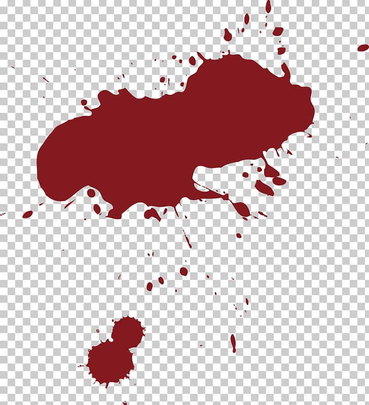 Red ink blot, Bloodstain pattern analysis , Blood stains transparent  background PNG clipart