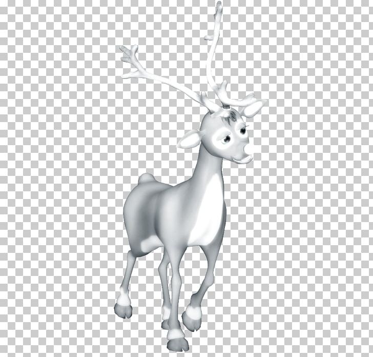 Reindeer Horse PNG, Clipart, Antler, Black And White, Cartoon, Character, Deer Free PNG Download