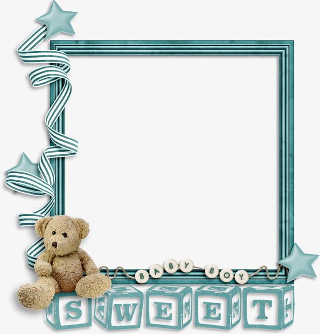 Blue Cute Children Photo Frame PNG, Clipart, Album, Album Border, Album Decoration, Blue Clipart, Border Free PNG Download