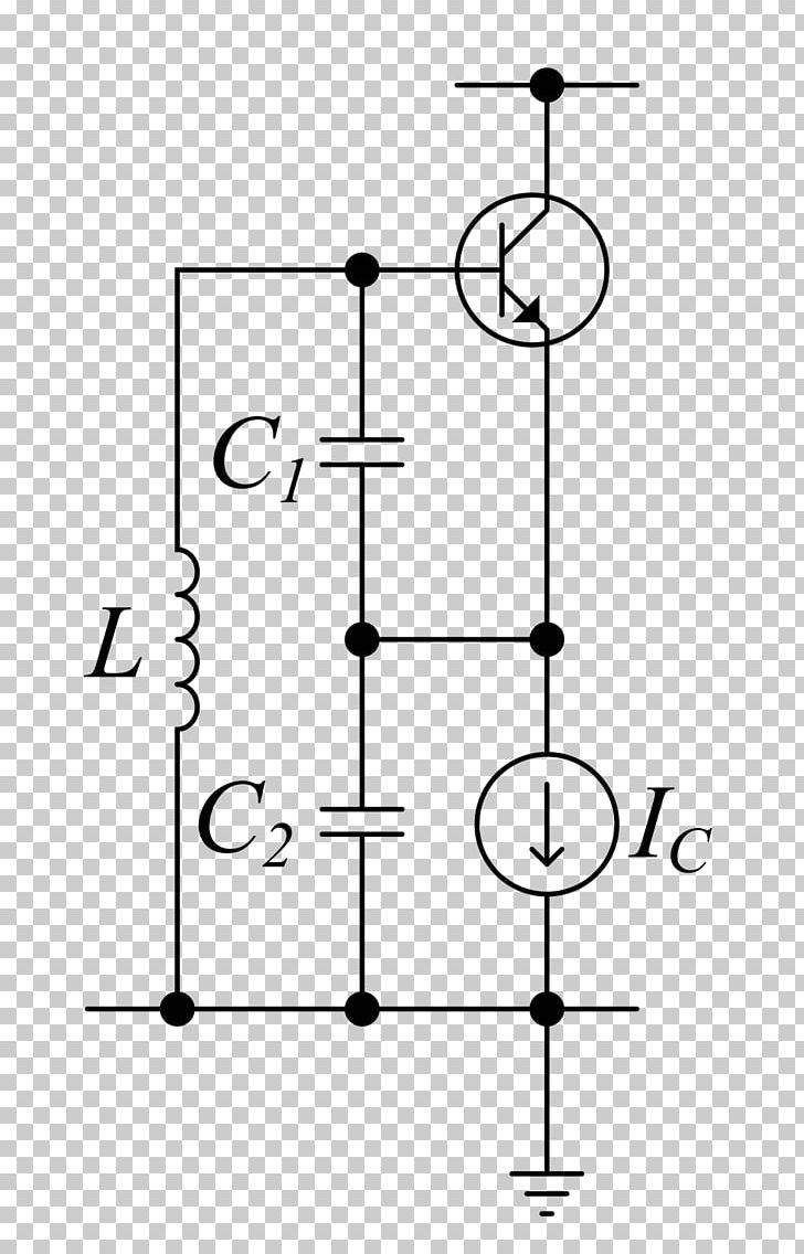 Colpitts Oscillator Electronic Oscillators Inductor Capacitor Tesla Coil PNG, Clipart, Angle, Area, Biasing, Black And White, Capacitance Free PNG Download