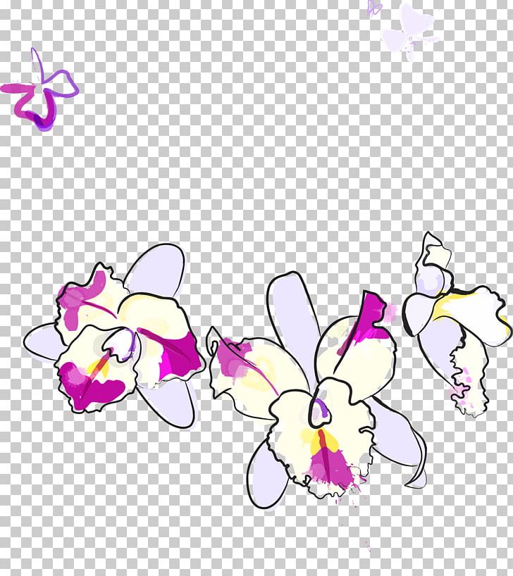 Phalaenopsis Violacea Flower PNG, Clipart, Area, Art, Branch, Cartoon, Drawing Free PNG Download