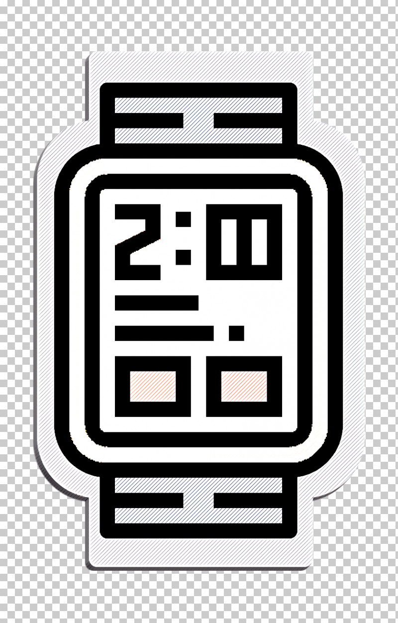 Watch Icon Digital Watch Icon PNG, Clipart, Digital Watch Icon, Line, Rectangle, Square, Watch Icon Free PNG Download