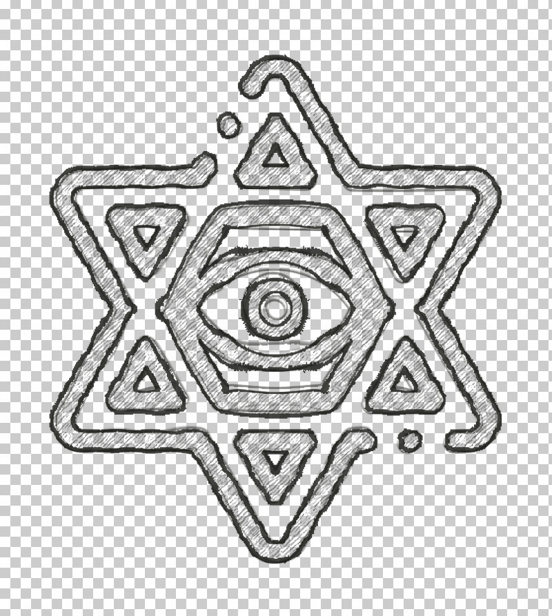 Star Of David Icon Eye Icon Esoteric Icon PNG, Clipart, Coloring Book, Esoteric Icon, Eye Icon, Line, Line Art Free PNG Download